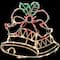 15" Lighted Bells with Bow Christmas Window Silhouette Decoration